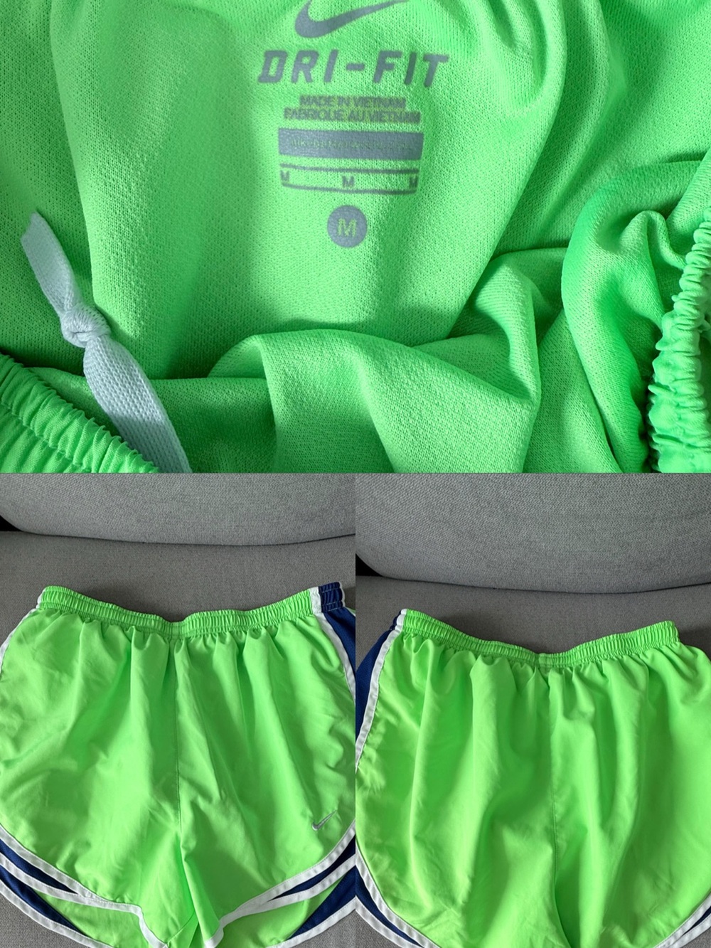 Nike woman’s Dri-FIT Neon Green Athletic Shorts